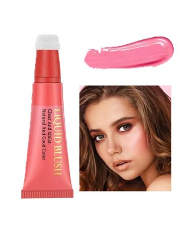 Liquid Blush Face Blush Beauty Wand Tint Blush Makeup Seamless Lip and Cheek Sponge Applicator Weightless Long-lasting Dewy Finish Makeup for a Shimmery or Matte Finish (03)