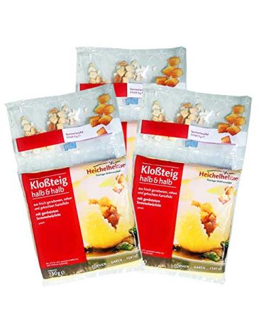 3 x 750g Heichelheimer dumpling dough half & half with bread cubes (chilled shipping)