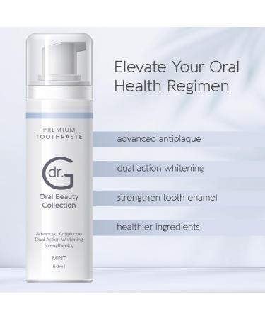 Dr. G Oral Beauty Fluoride Foaming Toothpaste - Enamel Strengthening Teeth Whitening Fresh Breath - Complete Oral Care Plaque & Cavity Protection Dental Health Care -Mint Flavor 50ml - Buy Online on GoSupps.com