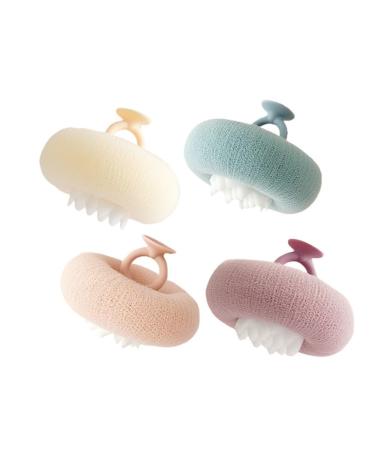 Super Soft Sunflower Suction Cup Bath Ball Upgrade 2-in-1 Sunflower Bath Ball Exfoliating Bath Sponge Cleaning Brush Shower Loofah Sponge