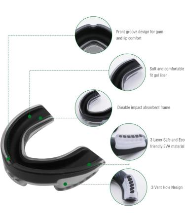 2 Pack Youth Mouth Guard with Strap - Teeth Armor for Boxing, MMA, Football, Basketball, Hockey, Karate, Rugby - Protects Braces - Adult Size - Buy Online on GoSupps.com