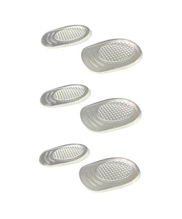 NOLITOY 12 Pairs Heel Increase Insole Silicone Insoles for Heels Orthotic Insoles Plantar Insoles Silicone Foot Pads Increase Shoe Support Shoe Insoles Invisible White Heel Pad