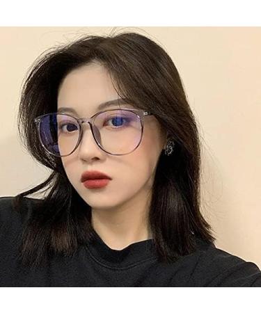 Shop Anti Blue Light Round Glasses for Men & Women - Transparent Computer Eyewear (Black) | Protect Your Eyes - Buy Online on GoSupps.com