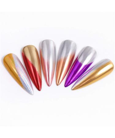 Shogpon Nail Glitter - Super Glossy Mirror Chrome Powder for Manicure & Nail Art - Gold & Silver Sparkle | Premium Glitter Decoration - Buy Online on GoSupps.com