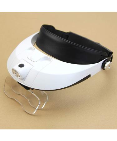 LED Lamp Light Headband Headset Head Jeweler Magnifier Magnifying Glass Loupe Small Gift - Buy Online on GoSupps.com
