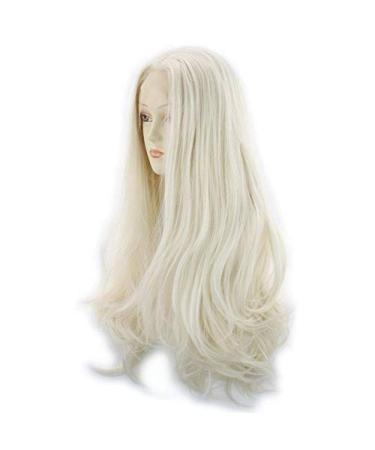 BGHJUE Blonde Lace Front Wig - 26-Inch Silk Straight Heat Resistant Synthetic Wig for Women - Glueless & Stylish - Buy Online on GoSupps.com