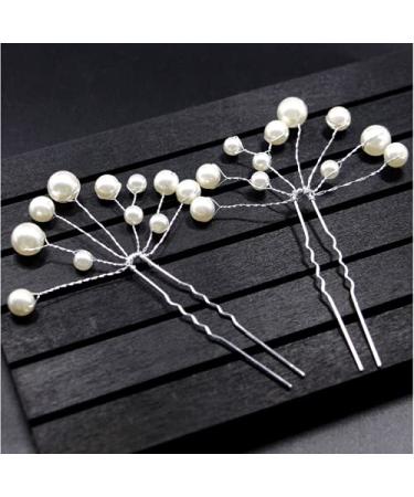 10 Pack Bridal Pearl Hair Pins - Wedding Party Headpiece Accessories for Bride & Bridesmaid - Set of 10 - Buy Online on GoSupps.com