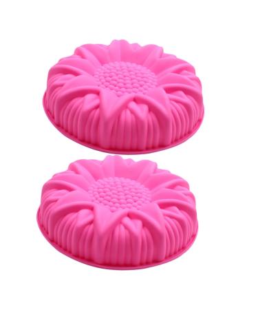 Zerodeko 2pcs Sunflower Mold Cake Pan Silicone Molds DIY Silicone Mold DIY Baking Mold Candy Accessories