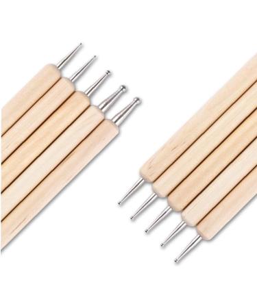 TOSSPER 5pcs 2-Way Wooden Dotting Pen Set | Marbleizing Tool & Nail Art Dotting Kit for Creative Designs - International Shipping Available - Buy Online on GoSupps.com