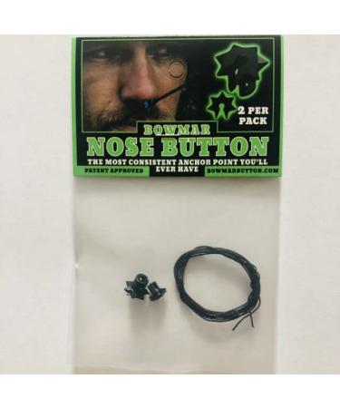 Bowmar Archery Nose Button, Extremely Light Weight, Creates Consistent Anchor Point, Two Sizes Included (Pink) Black