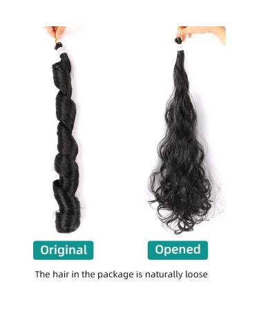 Mtmei French Curly Braiding Hair for Box Braids 8 Packs 18 Inch 100G/Pack - Nature Black Synthetic Spiral Curl Extensions for Women - Buy Online on GoSupps.com