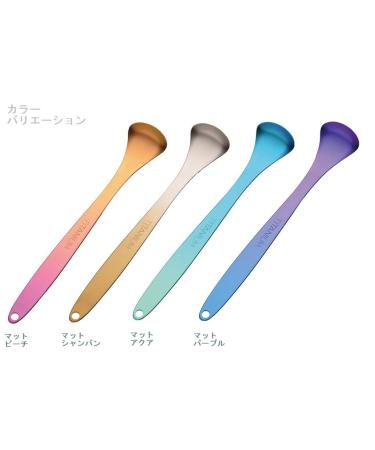 Japanese Titanium Tongue Cleaner - TE to TE KT-31 Pure Titanium Moss & Premium II Matte Peach 5.9 inches - Buy Online on GoSupps.com