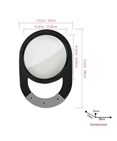 DEATTI Unbreakable Hand Mirror with Silicone Handle - Anti-Slip, Ideal for Salon, Barber Shops, Travel, Makeup, Shaving - 7.5 W x 11 L - 1 Count - Buy Online on GoSupps.com