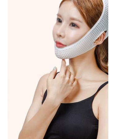 Perfect Face Lift Strap - Recovery Bandage & Sleep Mask for Facelifting - Yellow & White - Improve Your Beauty Routine! - Buy Online on GoSupps.com