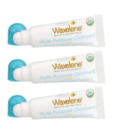Waxelene Multi-Purpose Ointment Organic Lip Tube Pack of 3