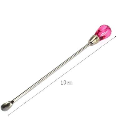 3pcs Nail Art Stirring Rod Stainless Steel Acrylic Powder Liquid Uv Gel Spoon Spatula Dotting Pen Nail Manicure Pin - Buy Online on GoSupps.com