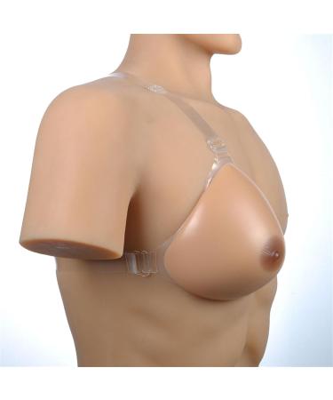 Knobco One-Strap Silicone Breast Prosthesis for Mastectomy - Adjustable Right/Left Side Breast Forms - Size L (Brown) - Buy Online on GoSupps.com