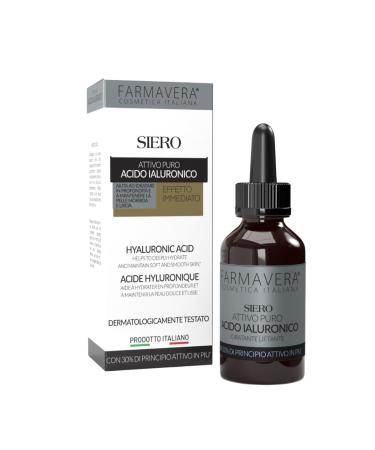 FARMAVERA COSMETICA ITALIANA Farmavera Puri Luxury Actives Hyaluronic Acid Serum Lifting Istantane Face Serum Anti-Wrinkle Contour Occs Hyaluronic Acid Concentrated Efficacy (IALURONICO ACID)