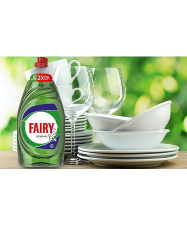 Housold 900ml Fairy Original Washing Up Liquid | 2x More Liquid Lasts 50% Longer Faster Tough Grease Cleaner Suitable for a Wide Range of Dishes and Cookwares (Pack of 2) - Buy Online on GoSupps.com