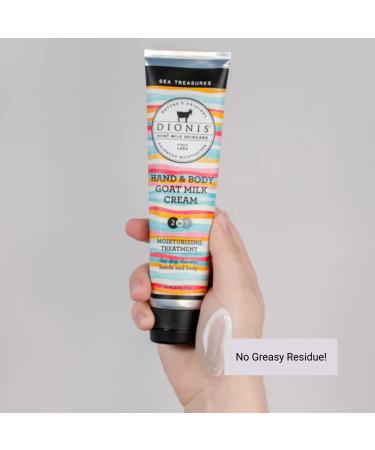 Dionis Goat Milk Skincare 3.3 oz Sea Treasures Hand & Body Cream - Travel Size Lotion for Hydrating Dry Skin - Cruelty-Free, Made in USA, Paraben-Free - Buy Online on GoSupps.com