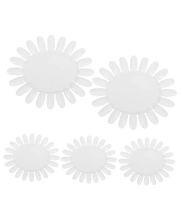 minkissy 3 Sets Split Rings Open Rings Colors Nail Art Display Board Nail Gel Polish Nail Wheel Nail Art Display Wheel Nail Art Tips Nail Polish Rack Manicure Color Card Sun Flower