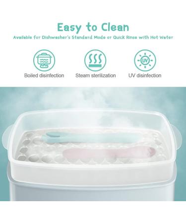 Vicloon Baby Fork and Spoon Set - 6 Pcs Silicone Self-Feeding Weaning Spoons Forks for Kids, Toddlers, Children, and Infants - Blue/Pink/Gray - Buy Online on GoSupps.com