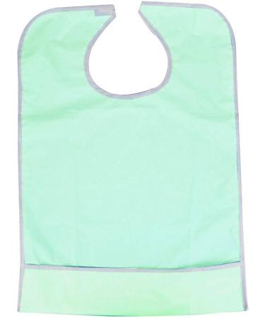 NUOLUX Waterproof Elderly Mealtime Bib Protector Apron 65x45cm - Light Green - Buy Online on GoSupps.com