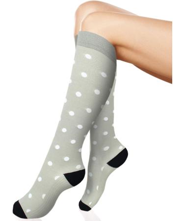 Compression Stockings for Men & Women - Running Hiking & Sports Support Socks | Gray Elastic Calf Compression Socks for Circulatory Health - Buy Online on GoSupps.com
