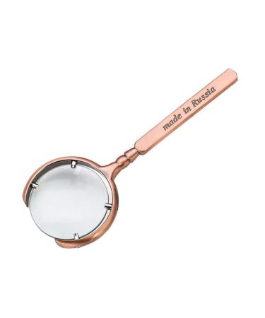 Magnifying Glass High-Definition Handheld Magnifying Glass Bronze Metal 10 Times Advanced Reading Magnifier All Metal Magnifying Glass High Magnification Magnifying Glass Made in China