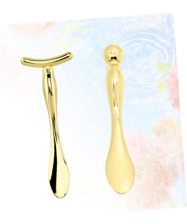 Beaupretty 2pi ces Outils De Beaut Pour Yeux Spatule Et De Massage Pour Application De Contour Des Yeux Et Massage Anti- d me Couleur Dor e - Buy Online on GoSupps.com