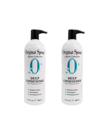 Original Sprout Deep Conditioner. Organic Vegan Deep Conditioning Treatment for Natural Hair Care. 32 Ounces. 2 Pack. (Packages May Vary)