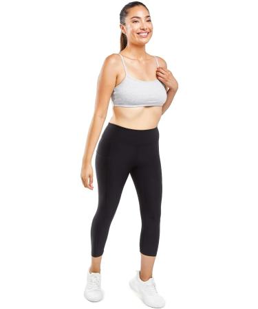 Sweat Shaper High Rise Compression Leggings - Tummy Control Yoga Pants Black XL - Buy Online on GoSupps.com