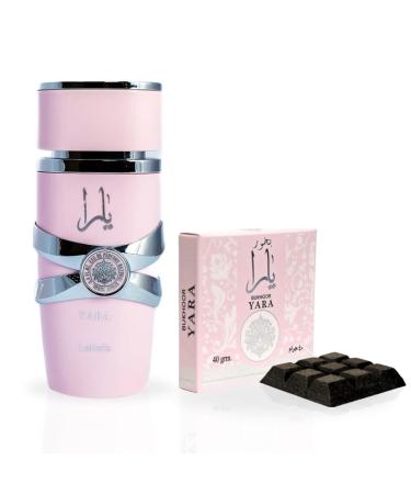 LATTAFA Yara For Women EDP Spray 100ML (3.4 OZ) & Yara Bukhoor 40 GMS (ENCHANTED BUNDLE) - Buy Online on GoSupps.com