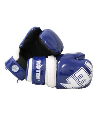 Top Ten Wako Approved Point Fighter Glossy Sparring Gloves Blue Large