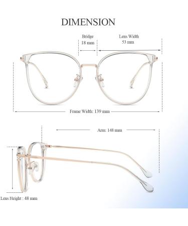 Firmoo Blue Light Blocking Glasses - Anti Glare Computer Gaming Eyewear | Men Women | Non-Prescription Clear Lens | s0165 1.25x - Buy Online on GoSupps.com