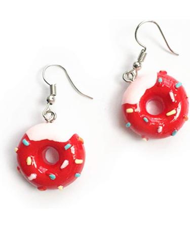FEYLIE Women's Mini Donut Cake Earrings - Cute & Creative Minimalist Cartoon Design for Unique Style - Buy Online on GoSupps.com