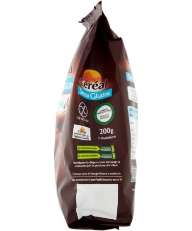  Italian Gourmet E.R. Cereal Madeleine Noir Senza Glutin 200 g Pack of 6 Sweet Snacks with Cocoa Filling Gluten-Free - Buy Online on GoSupps.com