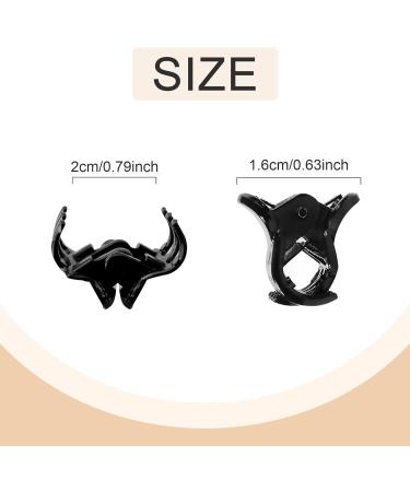 Hanyousheng 24 Pcs Mini Hair Clips - Non-Slip Black Plastic Claw Clips for Women and Girls | Hair Accessories - Buy Online on GoSupps.com