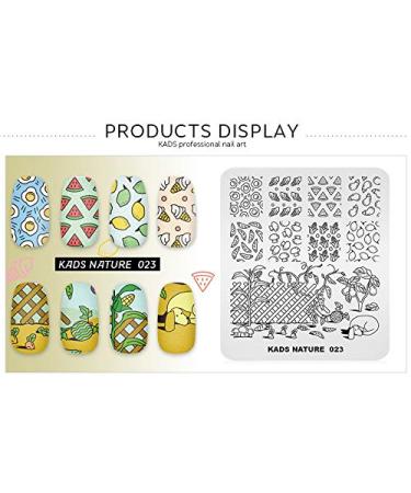 Nail Art Stamping Plates | Fruit & Vegetable Ice Cream Patterns | DIY Manicure Tools NA023 - Buy Online on GoSupps.com