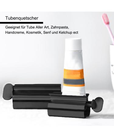 NUWIQ 3-Piece Stainless Steel Tube Squeezer Set | Perfect for Toothpaste Hand Cream & Mustard | Black | International Shipping Available - Buy Online on GoSupps.com