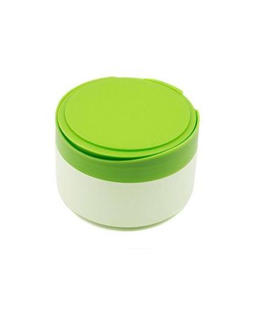 Green Plastic Empty Portable Baby Skin Care After-Bath Powder Puff Talcum Powder Case Container Dispensor Make-up Loose Powder Box Holder Bottle Container Travel Kit with Powder Puff and Sifter