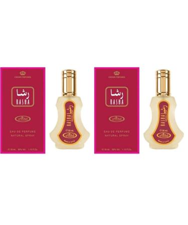 Al-Rehab Perfumes Rasha Eau de Parfum Spray for Women 1.18 Ounce (Pack of 2)