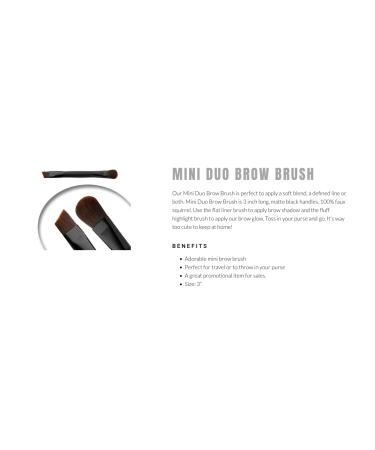 Elk MINI DUO BROW BRUSH | 100% Vegan Cruelty-Free Hypoallergenic Faux Squirrel Hair - International Shipping Available - Buy Online on GoSupps.com