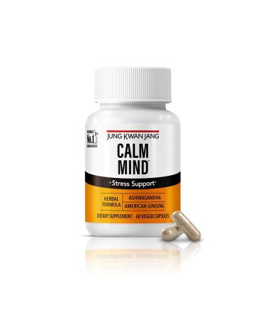 JUNG KWAN JANG Calm Formula with Ashwagandha 300mg, American Ginseng 428mg and L theanine 204mg Supplement - 60 Capsule for Men and Women CALM MIND with ashwagandha