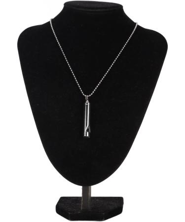 Breathing Necklace for Anxiety Relief | Calming Whistle Necklace for Meditation | Silver Wearable Jewelry - Buy Online on GoSupps.com