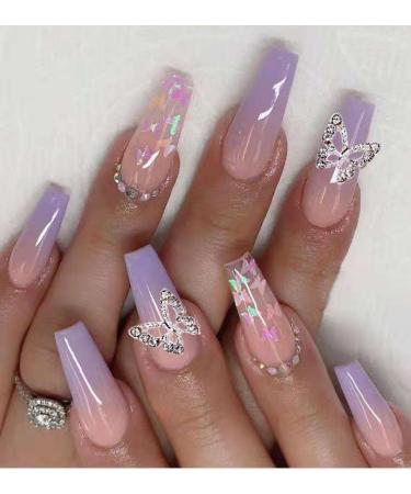 KACHIMOO 20pcs Metal Butterfly Nail Charms Silver 3D Nail Gems for Acrylic Nails DIY Craft | Nail Rhinestones & Art Accessories - Buy Online on GoSupps.com