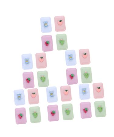 Solustre 24 STK contact lens container travel set for contact lens lens holder glass container storage set for contact lenses glass container plastic macaron short-sighted