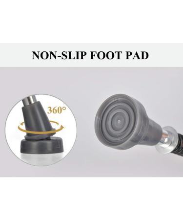 GagalU Axillary Crutches with Anti-Vibration Spring Crutch for Adults with Medical Comfortable Cushion 9 Adjustable in Height The Swelling Prevention and axillary Pain - Buy Online on GoSupps.com