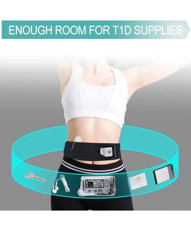 Kids Insulin Pump Holder Belt - Adjustable and Comfortable T1D Diabetic Pouch for Epipen - No Bounce Fanny Pack for Medical Accessories - Fits 20-30 Waist - Black - Buy Online on GoSupps.com