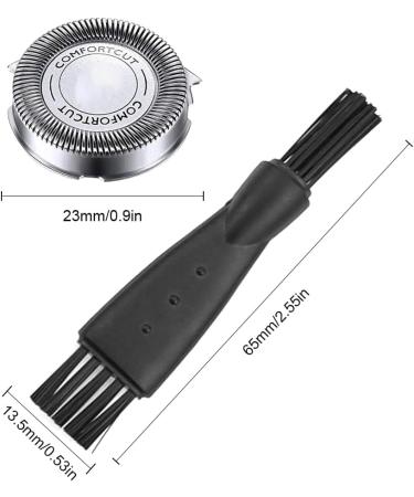 3-Piece Replacement Shaving Heads for S5000 S300 & S500 Series Razors | Electric Razor Replacement Heads with Cleaning Brush - Buy Online on GoSupps.com